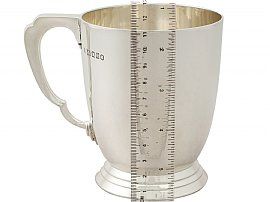 Sterling Silver Pint Mug by Edward Barnard & Sons Ltd - Art Deco - Antique George V