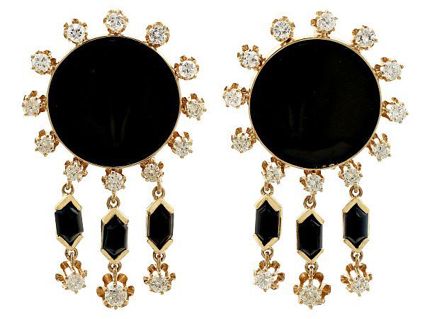 Onyx And Diamond Drop Earrings For, Black And Gold Crystal Chandelier Earrings Uk