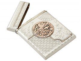 Sterling Silver Card Case - Aesthetic Style - Antique Victorian