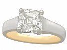 2.04 ct Diamond and 18 ct Yellow Gold, Platinum Solitaire Ring - Contemporary 2013