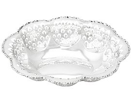 Sterling Silver Bon Bon Dish - Antique Edward VIII 