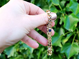Antique Sapphire and Yellow Gold Bracelet 