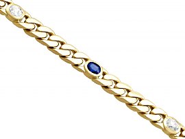 Vintage Yellow Gold and Sapphire Bracelet