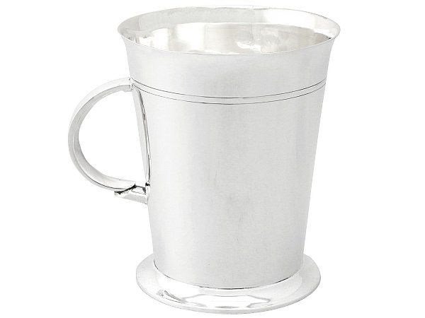 Silver Pint Mug in the Art Deco Style