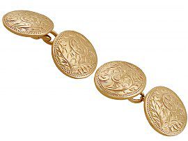 Rose Gold Oval Cufflinks Antique