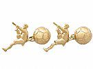 9 ct Yellow Gold 'Football' Cufflinks - Contemporary 1998
