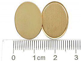 Gold Cufflinks with Ruler