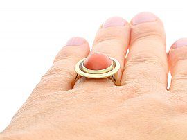 Vintage Coral Ring wearing image
