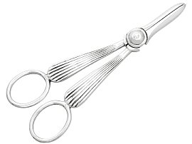 Sterling Silver Grape Shears - Antique George V; A4565