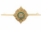 9 ct Yellow Gold and Green Enamel Scots Guard Brooch - Vintage 1969