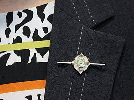 Vintage Scots Guard Brooch wearing image