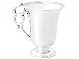 Sterling Silver Mug - Art Nouveau Style - Antique Edwardian; A4590