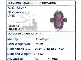 Amethyst & Diamond Vintage Ring Card