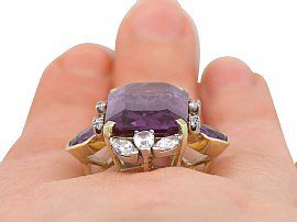 Amethyst & Diamond Vintage Ring