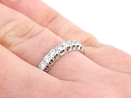 Vintage Half Eternity Ring Wearing 