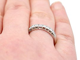 Vintage Half Eternity Ring Wearing 