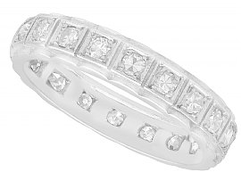 0.75ct Diamond and 18ct White Gold Full Eternity Ring - Vintage Circa 1960