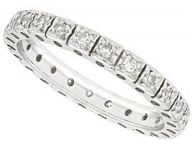 0.45ct Diamond and 18ct White Gold Full Eternity Ring - Vintage Circa 1970