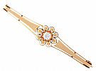 0.30 ct Diamond and 14 ct Rose Gold Bangle - Antique Victorian
