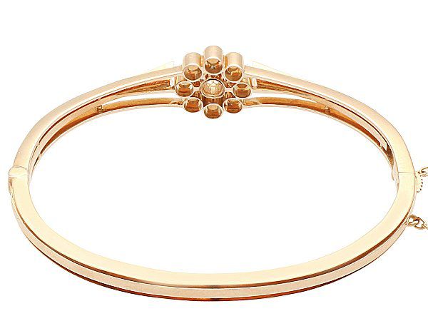Rose Gold Bangle with Diamonds | Victorian Bangles | AC Silver