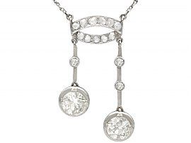 3.33 ct Diamond and Platinum Necklace - Antique Circa 1920