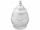Sterling Silver and Cut Glass Tea Caddy - Antique George V