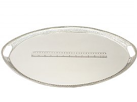 Sterling Silver Galleried Tea Tray - Antique George IV