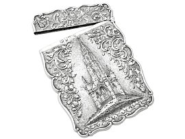 Castle Top Silver Card Case Antique