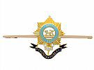 15 ct Yellow Gold and Enamel, Worcestershire Regiment Bar Brooch - Antique Circa 1910