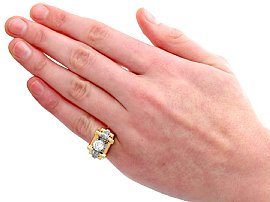 Wearing French Diamond Ring 