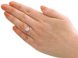 1 Carat Diamond Ring in Platinum 1940s