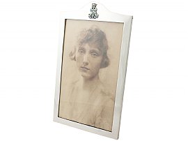 Sterling Silver and Enamel Photograph Frame - Antique George V