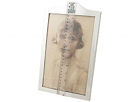 Sterling Silver and Enamel Photograph Frame - Antique George V
