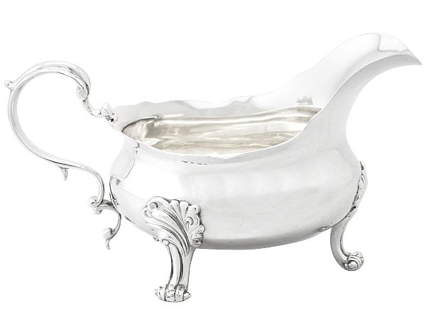 silver sauce boat antique
