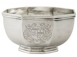 Britannia Standard Silver Bowl by James Rood - Antique Queen Anne
