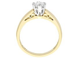 1990s Yellow Gold Vintage Engagement Solitaire Ring