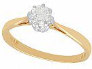 0.40 ct Diamond and 18 ct Yellow Gold  Solitaire Ring - Vintage 1975
