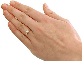 0.4 Carat Diamond Ring Wearing 