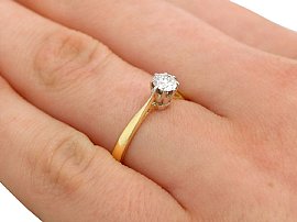 0.4 Carat Diamond Ring Wearing