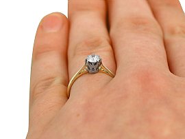 Wearing 0.4 Carat Diamond Ring
