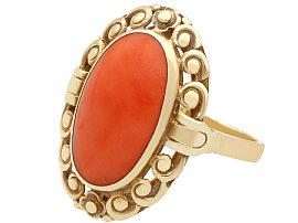 1930s Antique Coral Ring 