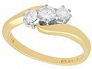 0.46 ct Diamond and 18 ct Yellow Gold Trilogy Twist Ring - Contemporary 2001