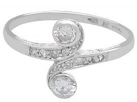 1920s Diamond Twist Ring 