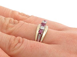Wearing Vintage Ruby and Diamond Ring