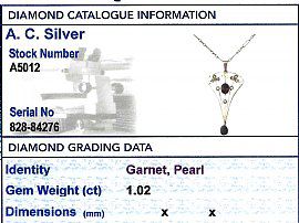 Garnet and Pearl Pendant