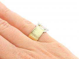Diamond Buckle Ring Wearing Hand