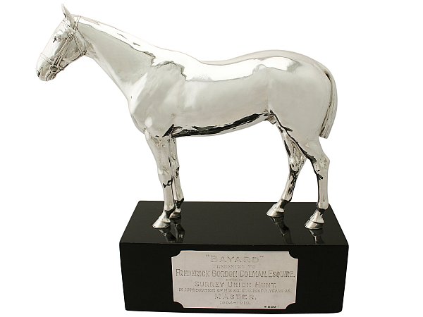 Sterling Silver Presentation Horse by Edward Barnard & Sons Ltd - Antique George V