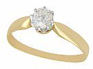 0.45 ct Diamond and 14 ct Yellow Gold Solitaire Ring - Antique Circa 1910