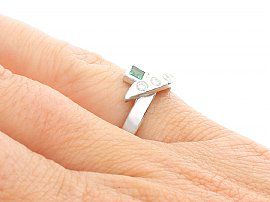 Vintage Diamond and Emerald Ring