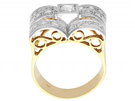 1940s Art Deco diamond ring platinum set
